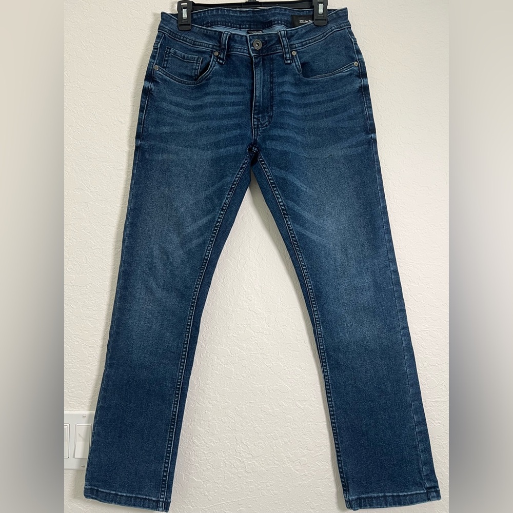 Slim Blue Jeans with Natural Fading